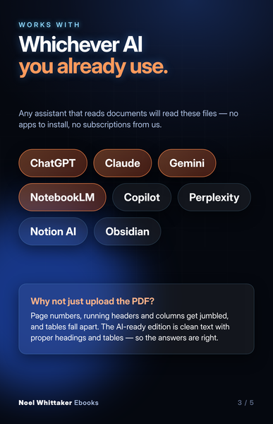 Works with ChatGPT, Claude, Gemini, NotebookLM and more