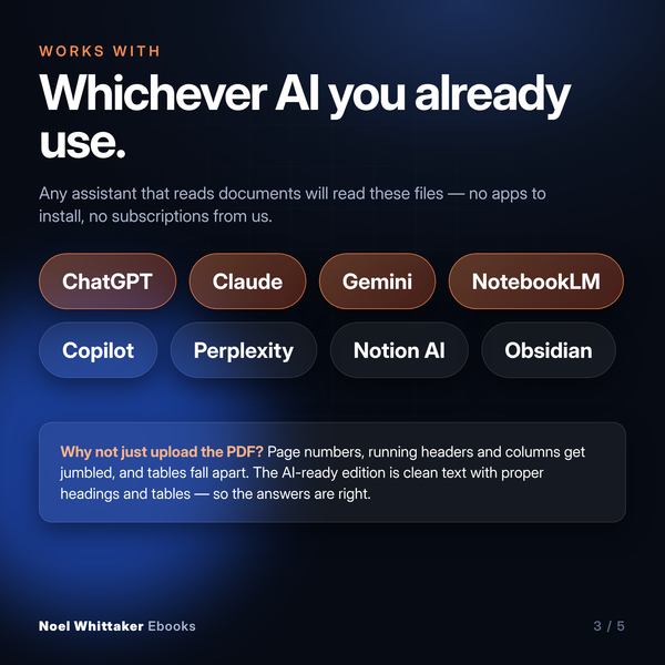 Works with ChatGPT, Claude, Gemini, NotebookLM and more